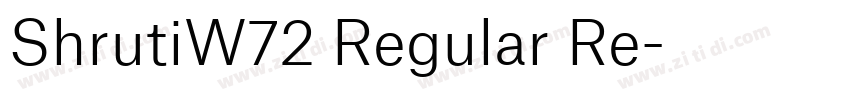 ShrutiW72 Regular Re字体转换